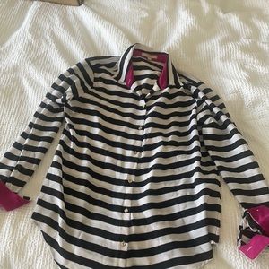 Banana Republic Striped Button Down Top Banana Republic